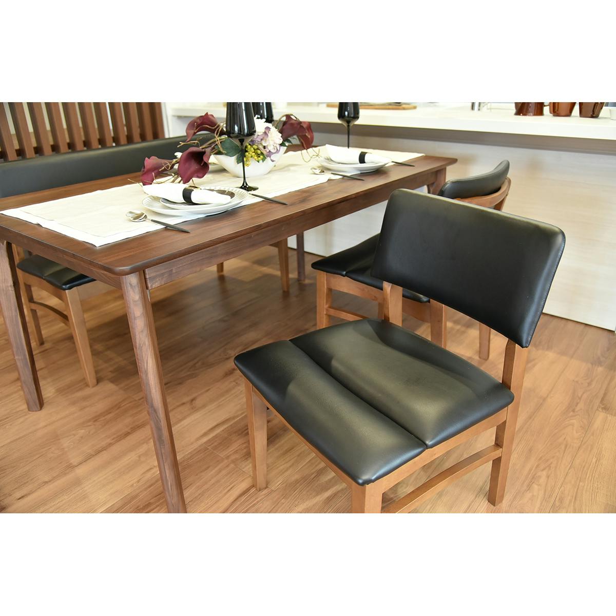 タマリビング ダイニングチェア ブライト WAL 2脚入 ウォールナット