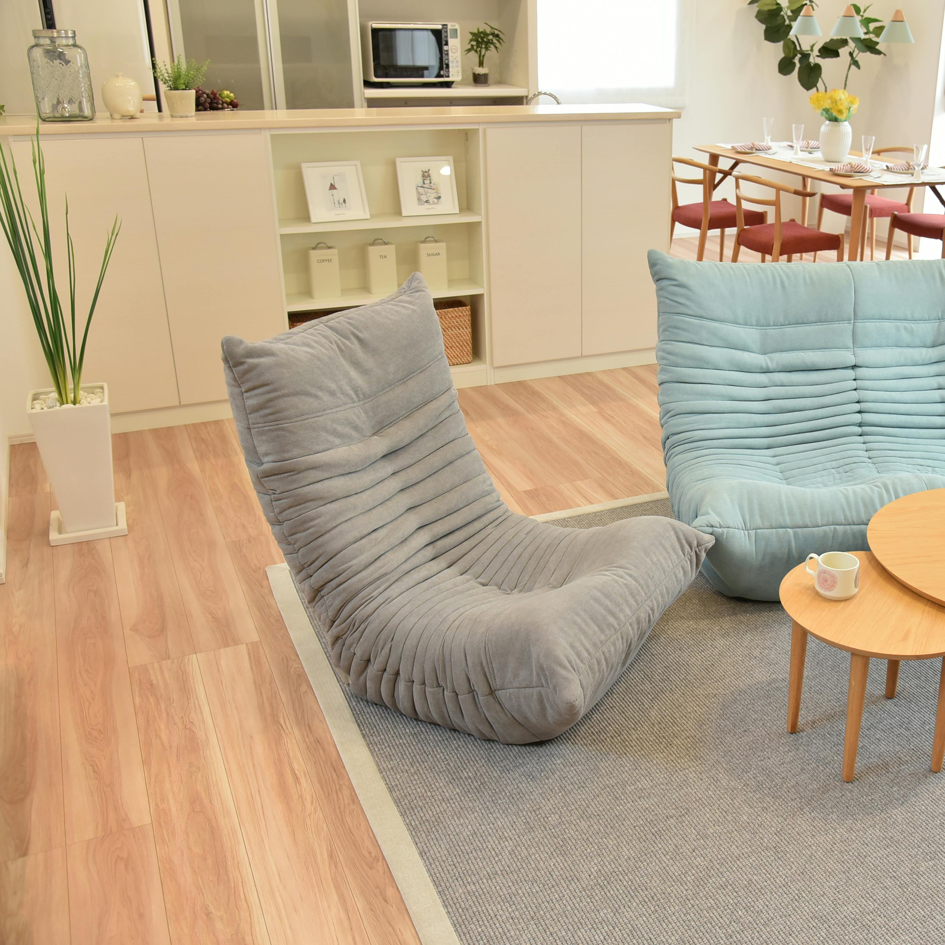 タマリビング 1Pソファ ブルコ GY グレー(50004873) サイズ：(77×73~98