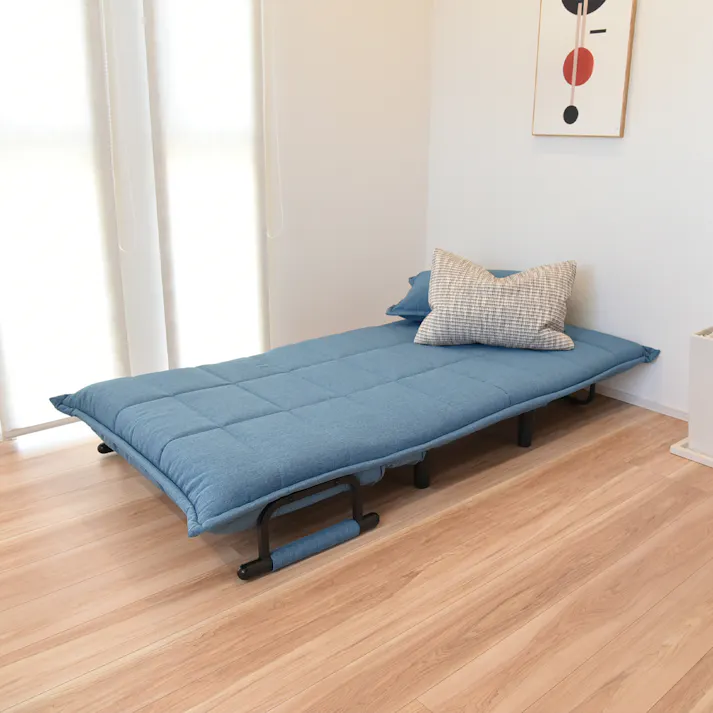 タマリビング ソファベッド ビータ4 BU ブルー(50000492) サイズ:(100×93×81) 4990552136417【別送品】