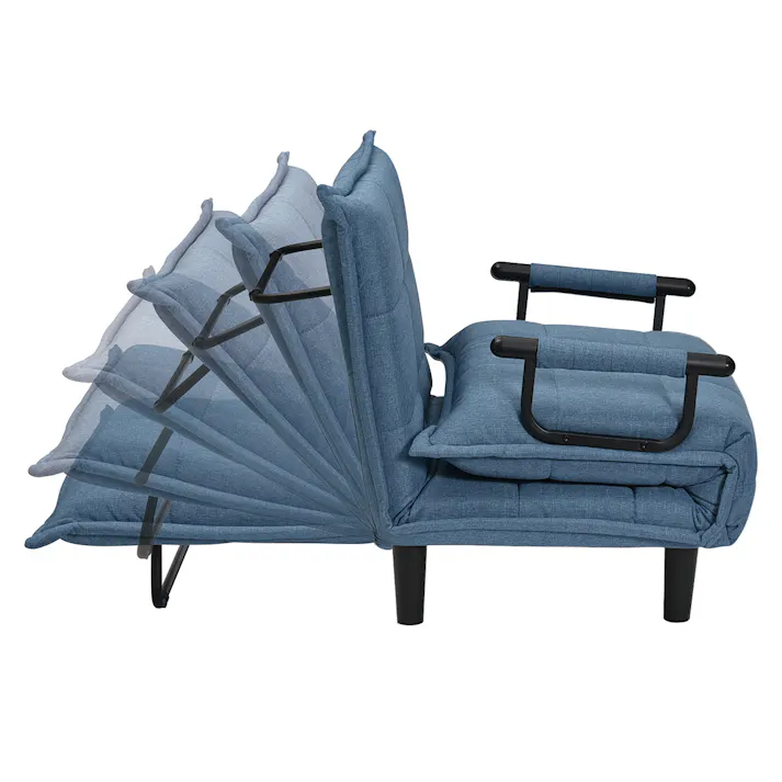 タマリビング ソファベッド ビータ4 BU ブルー(50000492) サイズ:(100×93×81) 4990552136417【別送品】