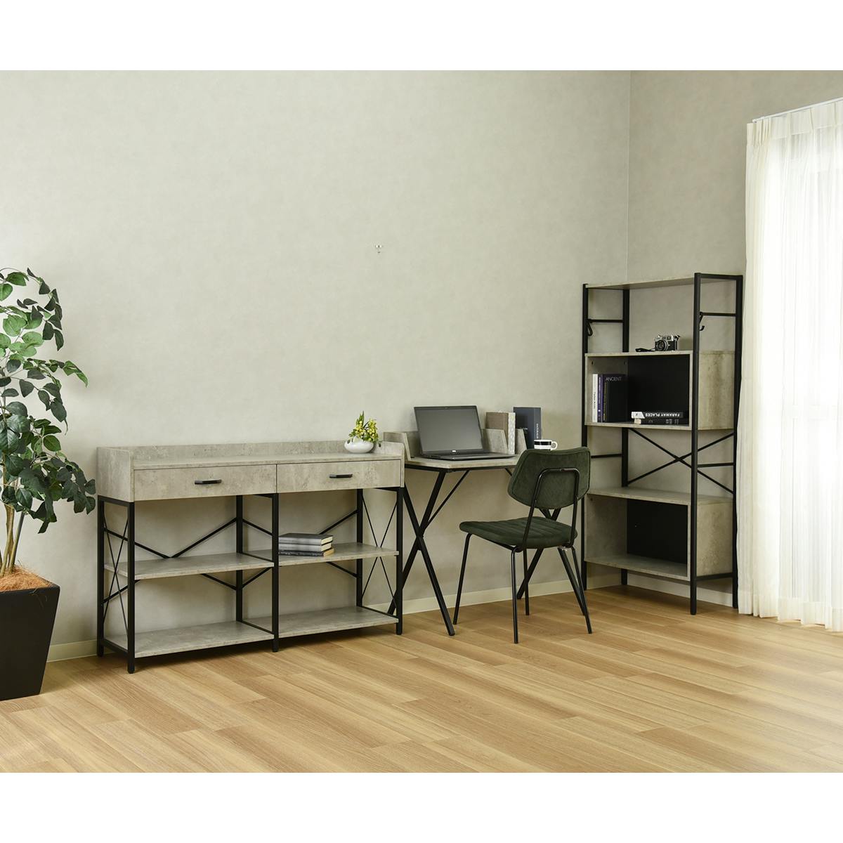 タマリビング フリーラック コンタII1280H CON コンクリート(50005674