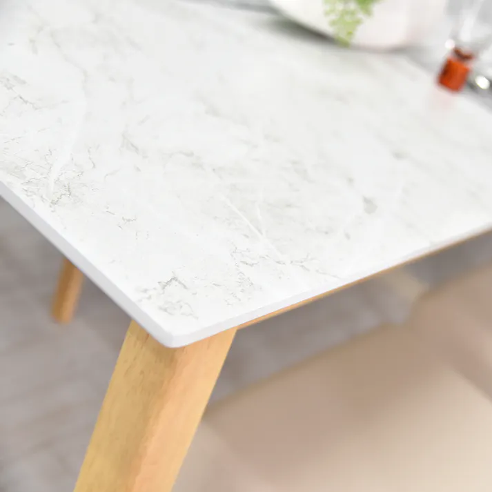 タマリビング ダイニングテーブル ローズストーン WH ホワイト(50004134) ※テーブルのみ サイズ:(135×80×70) 4990552139272【別送品】