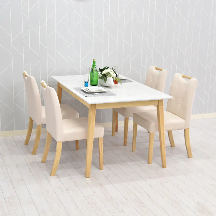 タマリビング ダイニングテーブル ローズストーン WH ホワイト(50004134) ※テーブルのみ サイズ:(135×80×70) 4990552139272【別送品】