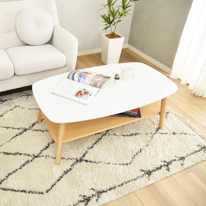 タマリビング センターテーブル リーサ10540 ホワイト (50002906) サイズ:(105×60×40) 4990552139418【別送品】