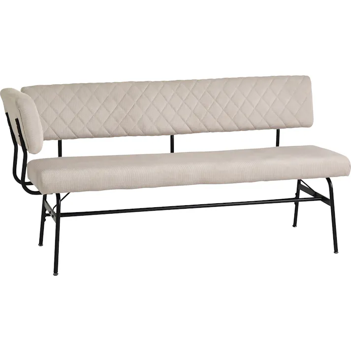 タマリビング 2Pベンチ スミレ140肘有 BE ベージュ(50006245) サイズ:(149×55×74)座面高44cm 4990552139470【別送品】