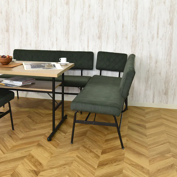 タマリビング 2Pベンチ スミレ140肘有 GN グリーン(50006246) サイズ:(149×55×74)座面高44cm 4990552139487【別送品】