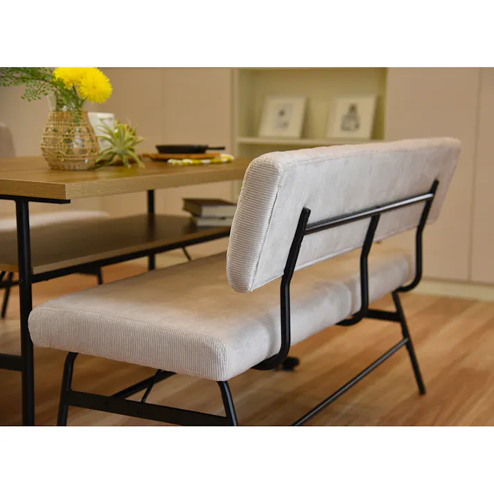 タマリビング 2Pベンチ スミレ120肘無 BE ベージュ(50006241) サイズ:(120×55×74)座面高44cm 4990552139494【別送品】