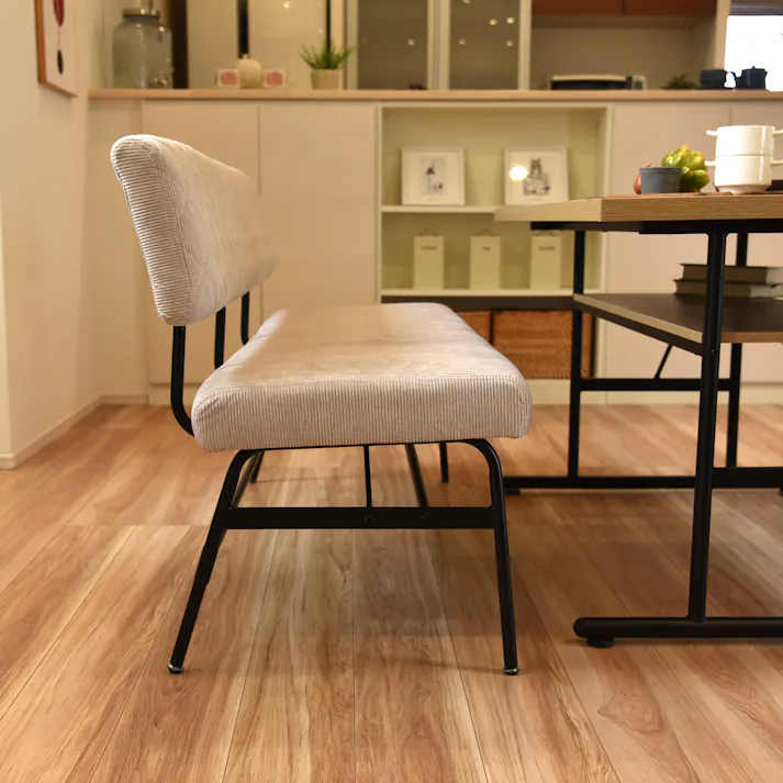 タマリビング 2Pベンチ スミレ120肘無 BE ベージュ(50006241) サイズ:(120×55×74)座面高44cm 4990552139494【別送品】