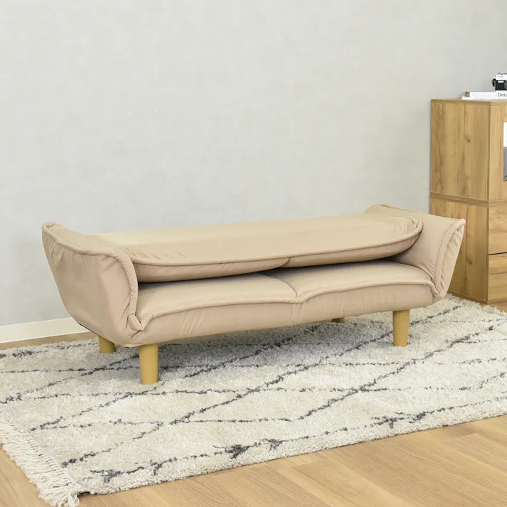 タマリビング カウチソファ ナッツ GN グリーン(50001097) サイズ:(130~174×70~90×80~88) 4990552139678【別送品】