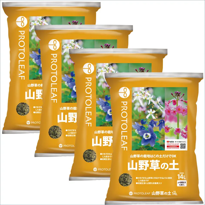 プロトリーフ 山野草の土 14L 4袋セット 4535885017141×4 PROT000010【別送品】
