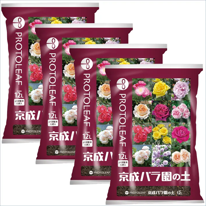 プロトリーフ 京成バラ園の土 12L 4袋セット 4535885029120×4 PROT000026【別送品】