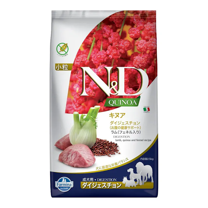 N&D キヌア ダイジェスチョン(お腹の健康サポート) 成犬用 2.5kg