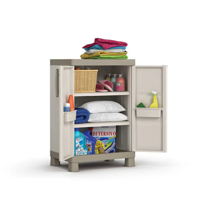 【CAINZ-DASH】KETER社 樹脂製物置エクセレンス 650X450X970 2段 9709000031312【別送品】