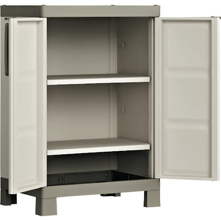 【CAINZ-DASH】KETER社 樹脂製物置エクセレンス 650X450X970 2段 9709000031312【別送品】