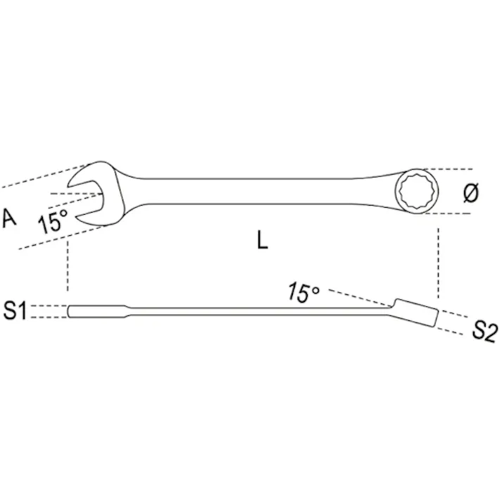 【CAINZ-DASH】Beta社 コンビネーションスパナ 42N 14X14mm 000421014【別送品】