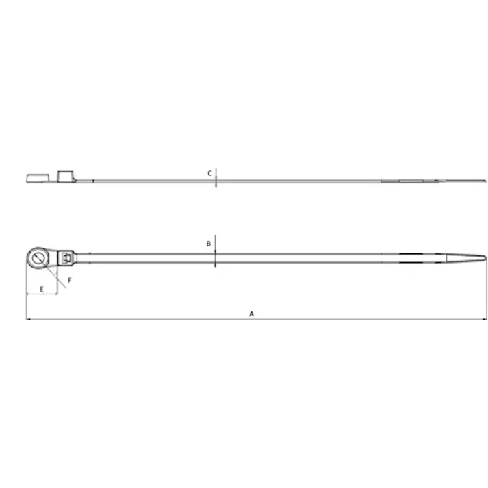 【CAINZ-DASH】SapiSelco社 ケーブルタイ マウントタイプ 4.5mm×200mm 100本 OCH.2.2123【別送品】