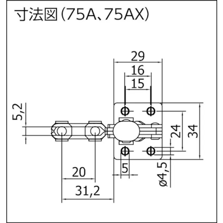 【CAINZ-DASH】SPEEDY BLOCK社 【売切廃番】 トグルクランプ スピーディブロック 縦型 ステンレス 130AX 130AX【別送品】