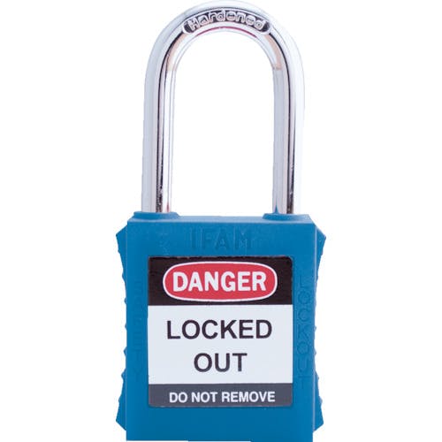 IFAM社 ロックアウト用南京錠 スチール製シャックル 青 044740 特殊錠 IFAM社 ロックアウト用南京錠 スチール製シャックル 青 044740 特殊錠