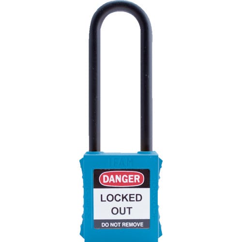 IFAM社 ロックアウト用南京錠 ナイロン製シャックル(ツル長) 青 044766 特殊錠 IFAM社 ロックアウト用南京錠 ナイロン製シャックル(ツル長) 青 044766 特殊錠
