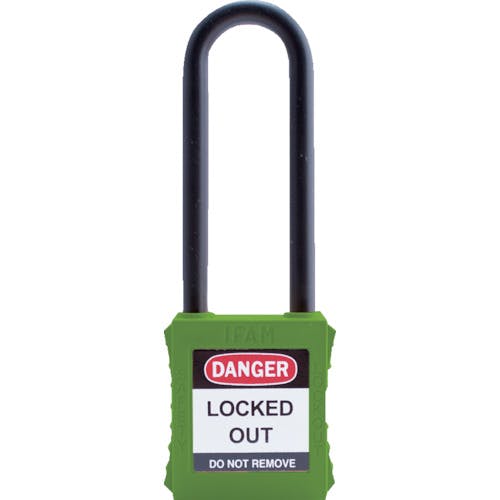 IFAM社 ロックアウト用南京錠 ナイロン製シャックル(ツル長) 緑 044846 特殊錠 IFAM社 ロックアウト用南京錠 ナイロン製シャックル(ツル長) 緑 044846 特殊錠