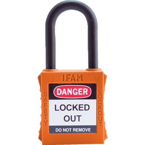 IFAM社 ロックアウト用南京錠 ナイロン製シャックル オレンジ 044920 特殊錠 IFAM社 ロックアウト用南京錠 ナイロン製シャックル オレンジ 044920 特殊錠