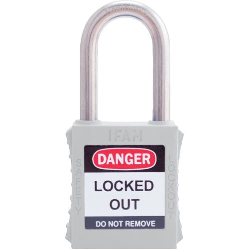 IFAM社 ロックアウト用南京錠 ステンレス製シャックル 白 044670 特殊錠 IFAM社 ロックアウト用南京錠 ステンレス製シャックル 白 044670 特殊錠