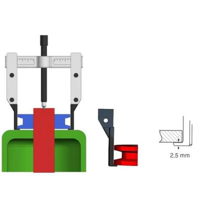 【CAINZ-DASH】FORZA社 スライド式ギヤプーラー(2本薄爪タイプ) 1750【別送品】