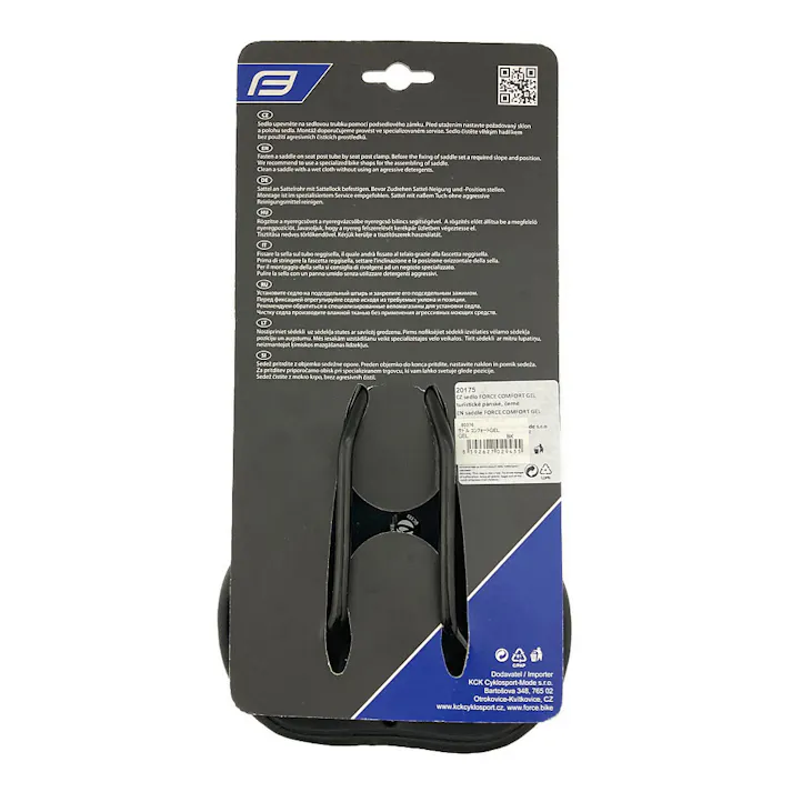 フォース FORCE コンフォートサドル GEL入り ブラック 80376