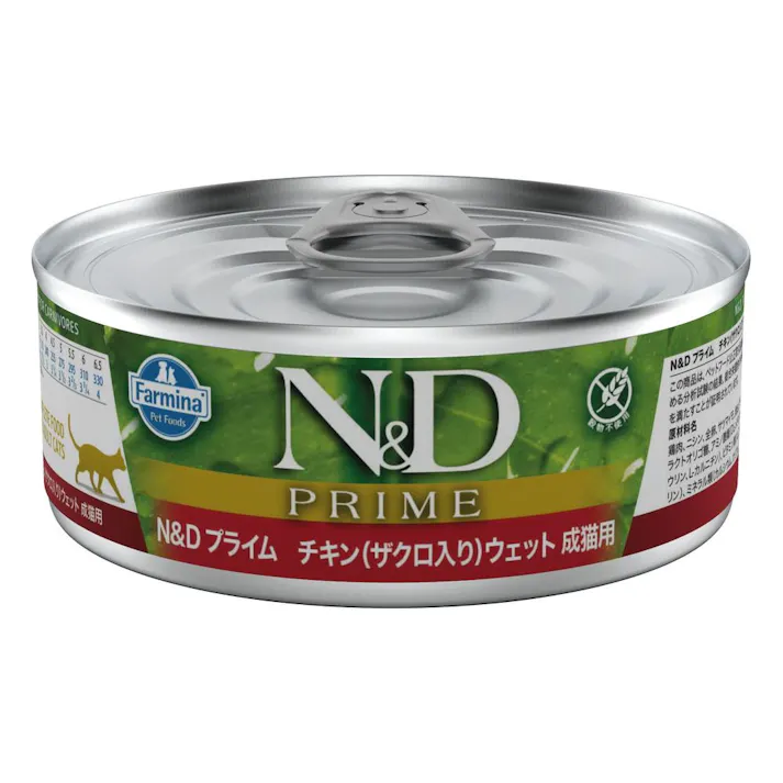N&D プライム チキン ザクロ ウェット 成猫用 70g