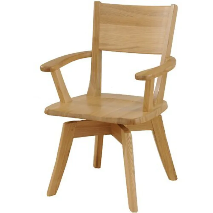 筑波産商 ARBOL ハーグ2 肘付回転チェア 天然木 ナチュラル VED00135 4905821314069【別送品】