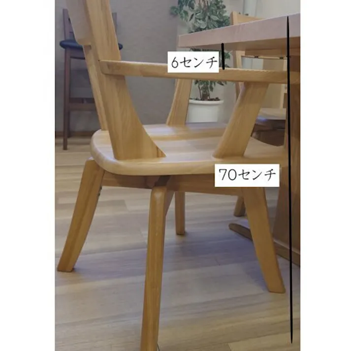 筑波産商 ARBOL ハーグ2 肘付回転チェア 天然木 ナチュラル VED00135 4905821314069【別送品】
