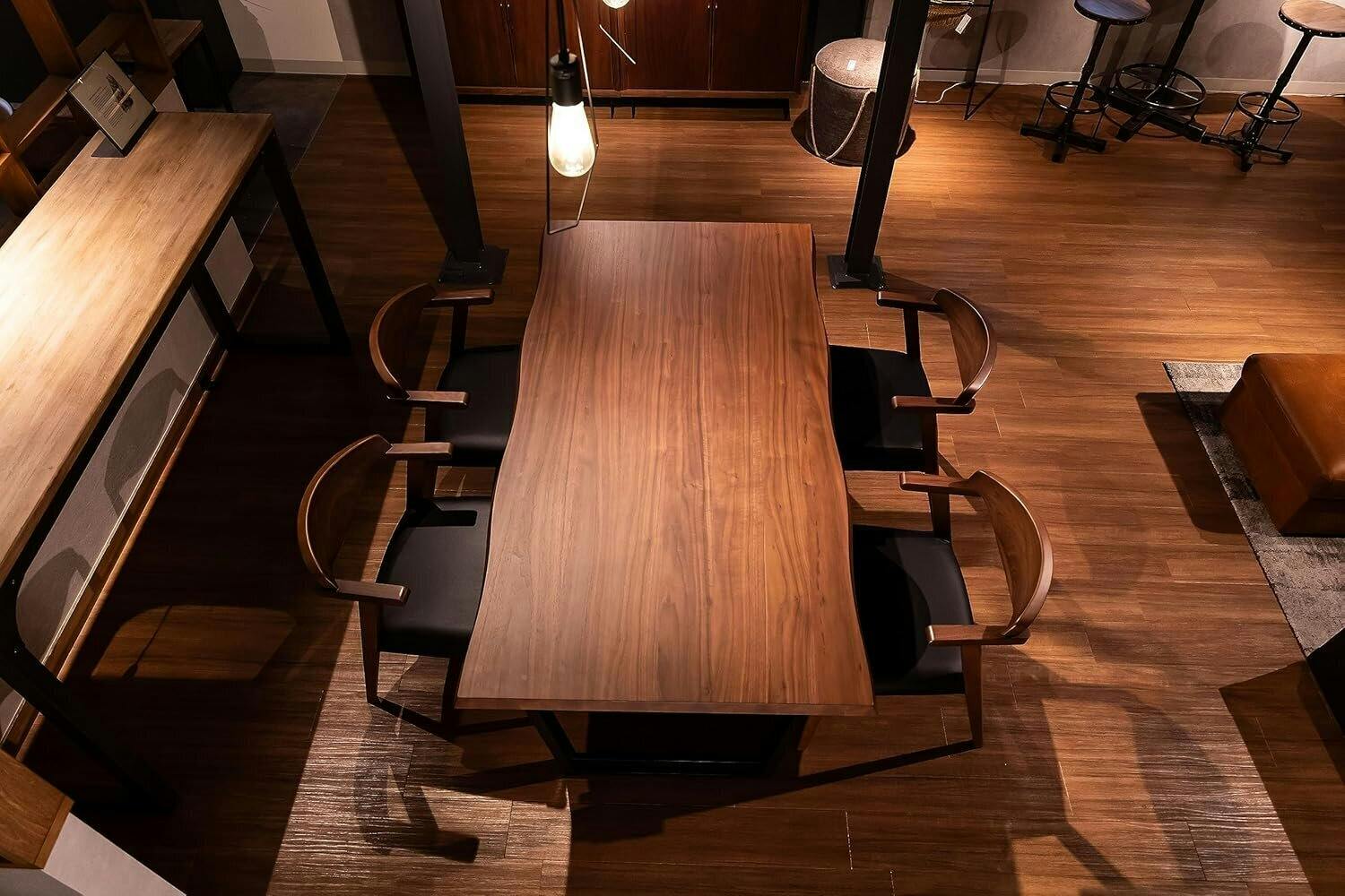 ダイニングテーブル ウォルナット化粧板 150×80cm ダイニングテーブル ウォルナット化粧板 150×80cm