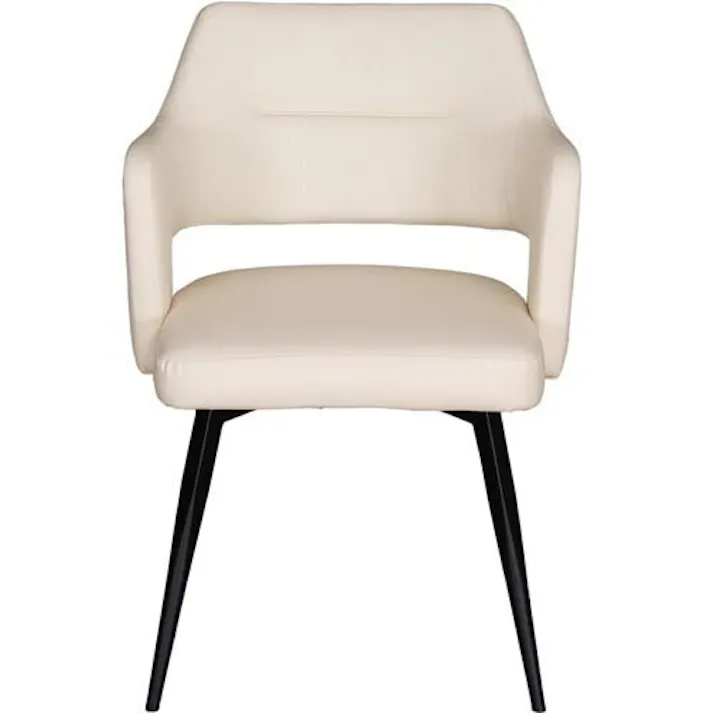 筑波産商 ARBOL ダイニングチェア オルビア 固定 【2脚セット】 ホワイト VET00157-2 4905821319293【別送品】