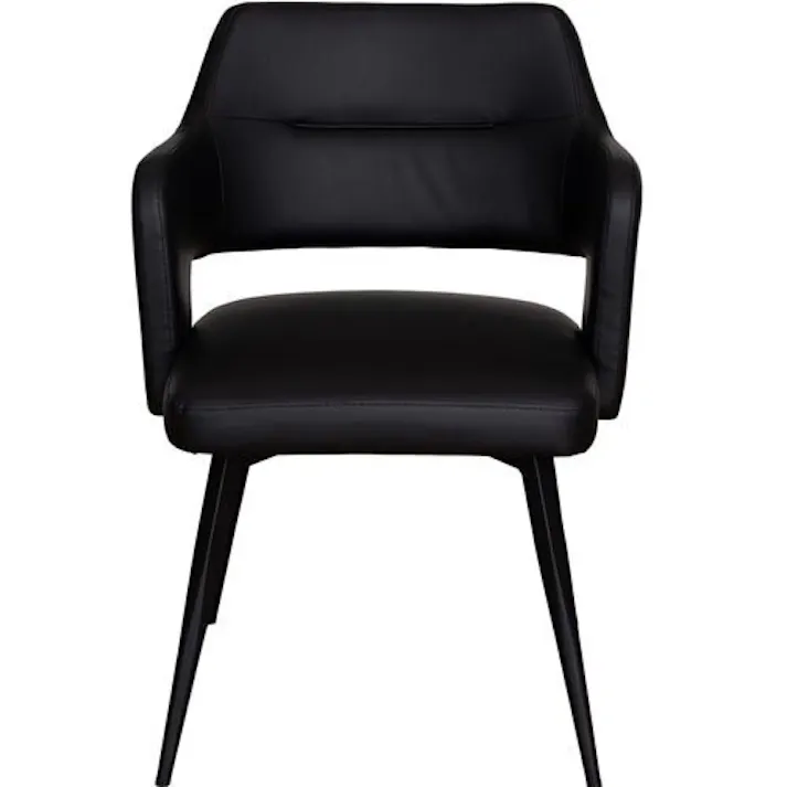 筑波産商 ARBOL ダイニングチェア オルビア 回転式 【2脚セット】 ブラック VET00198-2 4905821319309【別送品】