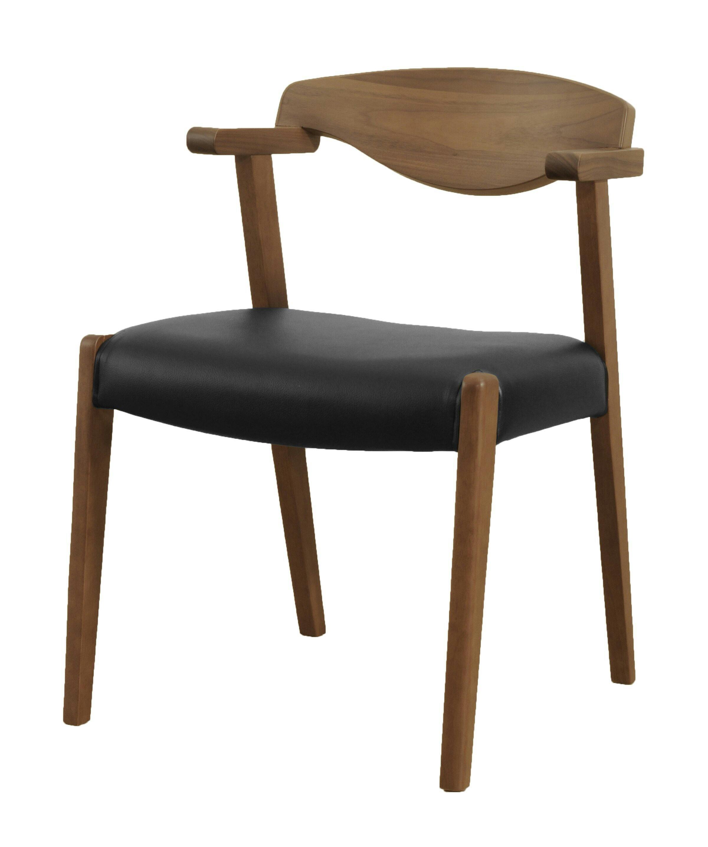 筑波産商 ARBOL モアナ ダイニングチェア セミアーム W49.5xD55 ウォールナット/ラバー/合成皮革張 ダーク VAL08621 490582143 椅子 筑波産商 ARBOL モアナ ダイニングチェア セミアーム W49.5xD55 ウォールナット/ラバー/合成皮革張 ダーク VAL08621 490582143 椅子
