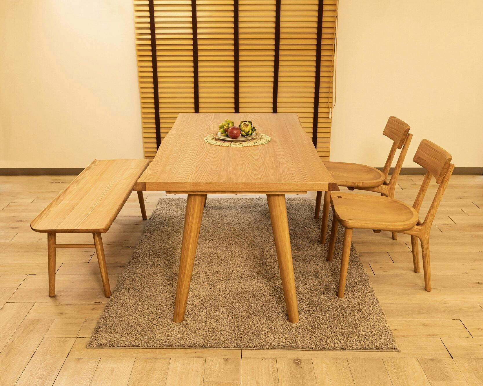 筑波産商 ARBOL クラフト 165 ダイニングテーブル ハ脚 ナチュラル