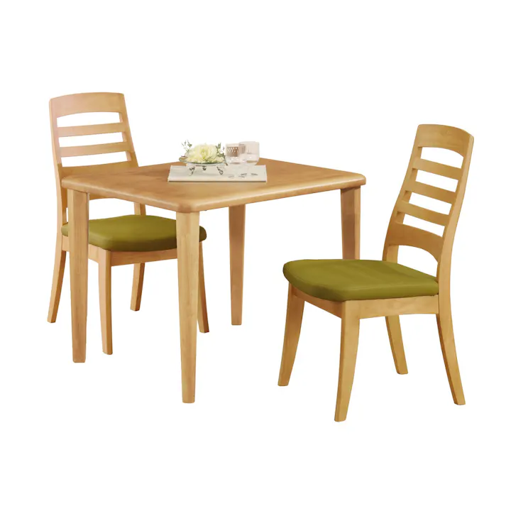 筑波産商 アルボル CCM4 030 ダイニングチェア 2脚 BR/FPGR ブラウン/グリーン TKB4612 4905821444612【別送品】