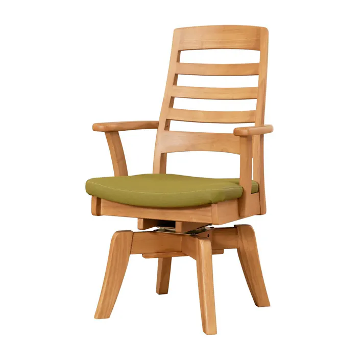 筑波産商 アルボル CCM4 030A 回転式 ダイニングチェア NA/FPGR ナチュラル/グリーン TKB4636 4905821444636【別送品】