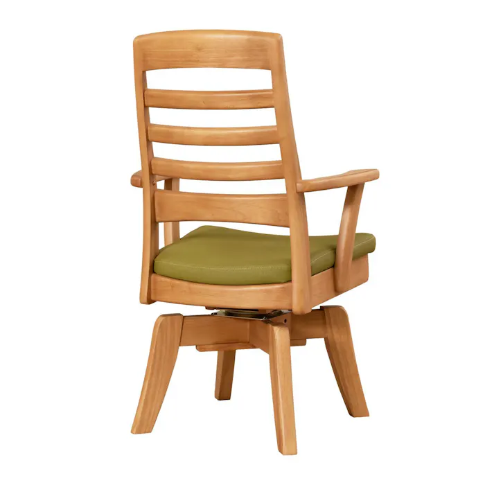 筑波産商 アルボル CCM4 030A 回転式 ダイニングチェア NA/FPGR ナチュラル/グリーン TKB4636 4905821444636【別送品】