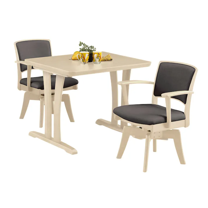 筑波産商 アルボル CCM4 081A 回転式 ダイニングチェア NA/FPBR ナチュラル/ブラウン TKB4742 4905821444742【別送品】