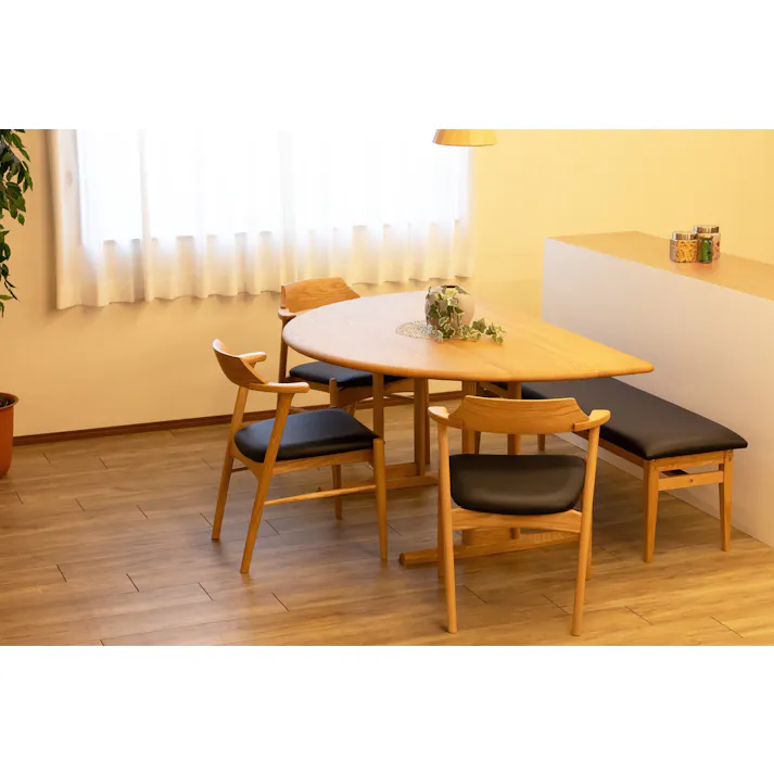筑波産商 アルボル YUME2 125P ダイニングベンチKD WBNR/BK ブラウン/ブラック TKB5909 4905821445909【別送品】