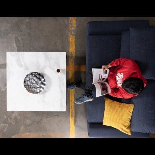 筑波産商 ARBOL グラナダ 90X90 センターテーブル ホワイトクォーツ