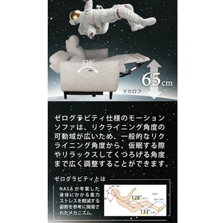 筑波産商 ARBOL 2.5人掛け 電動モーションソファー マカロフ GY VEI00120 リビングソファー 4905821452792【別送品】