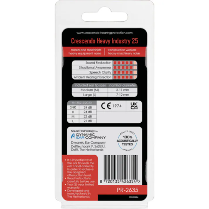 【CAINZ-DASH】DYNAMIC EAR COMPANY社 耳栓 騒音吸収フィルター Work NRR16dB PR-1601【別送品】