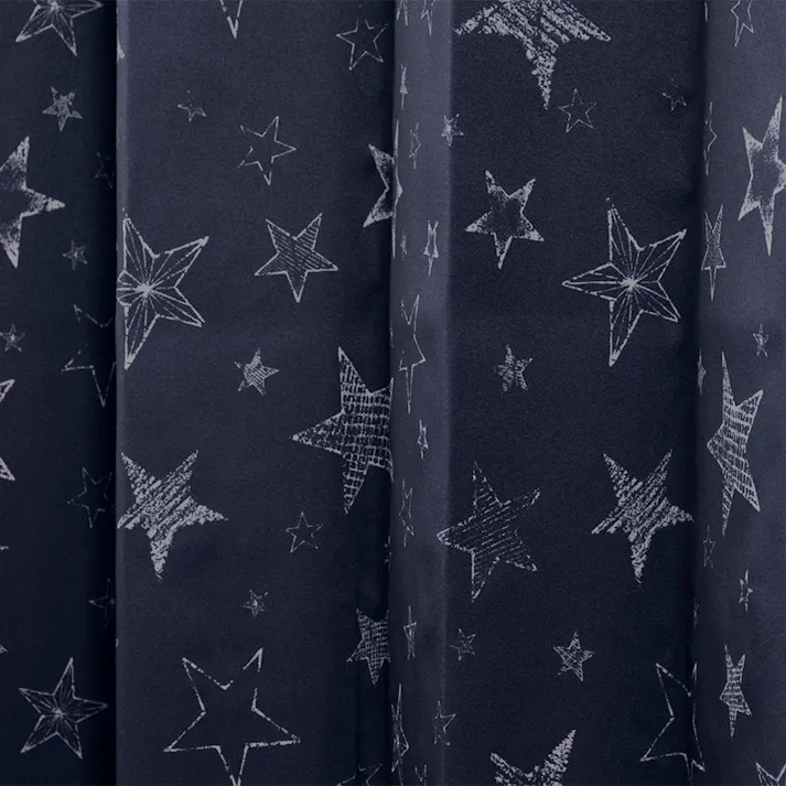 ユニベール 遮光3級「4枚セットカーテン ブルースター ネイビー」100×135cm 2枚 4548654771601【別送品】