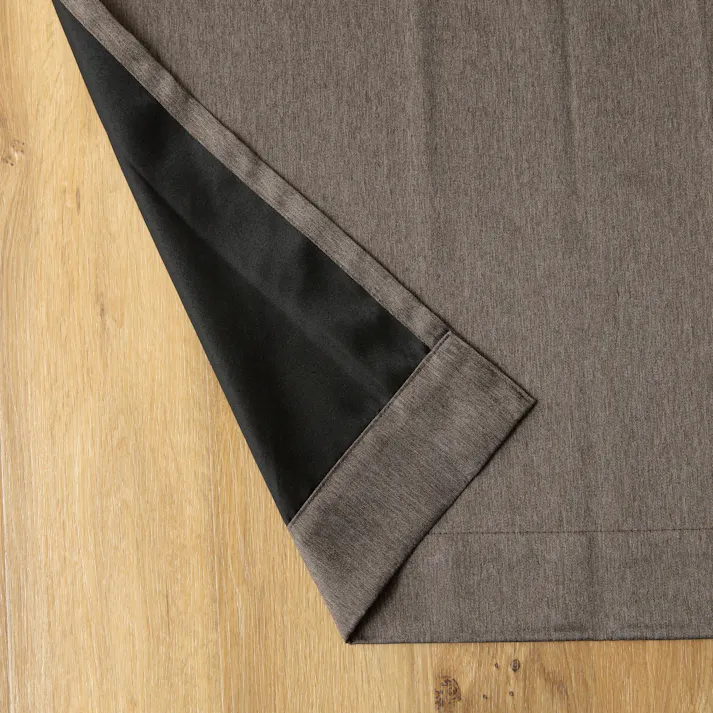 ユニベール 遮光2級「カーテン キャナル ブラウン」100×135cm 2枚 4548654888330【別送品】