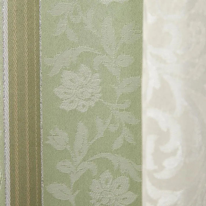 ユニベール 裏地付き 遮光3級「カーテン アングル グリーン」100×178cm 2枚 4548654540108【別送品】