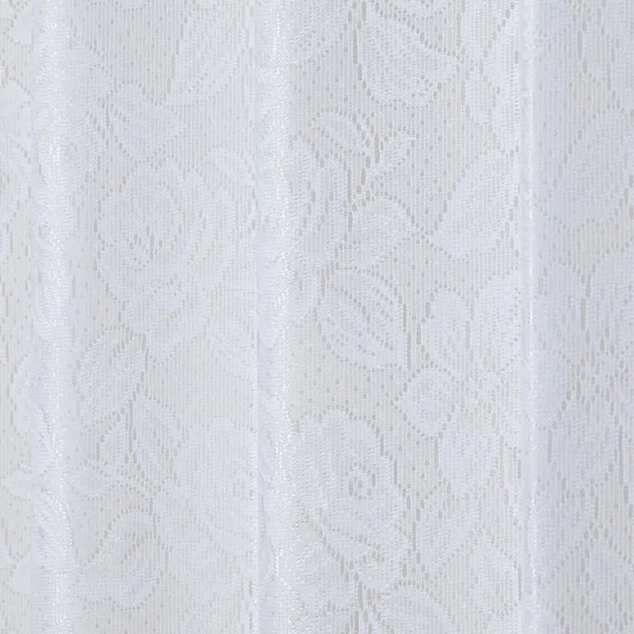 ユニベール ミラー「レースカーテン メタリナ ホワイト」150×218cm 1枚 4548654550770【別送品】