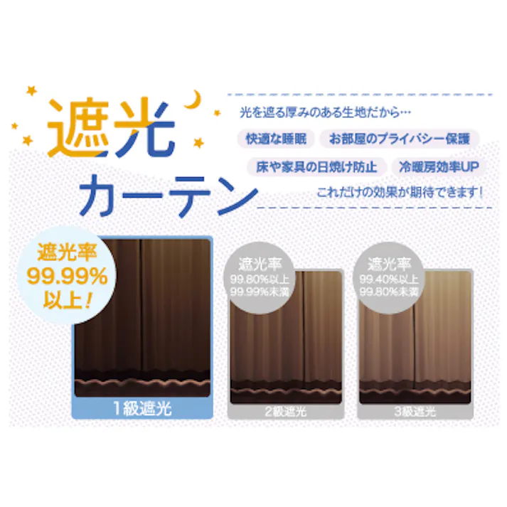 ユニベール 裏地付き 遮光3級「カーテン アングル グリーン」100×190cm 2枚 4548654592510【別送品】