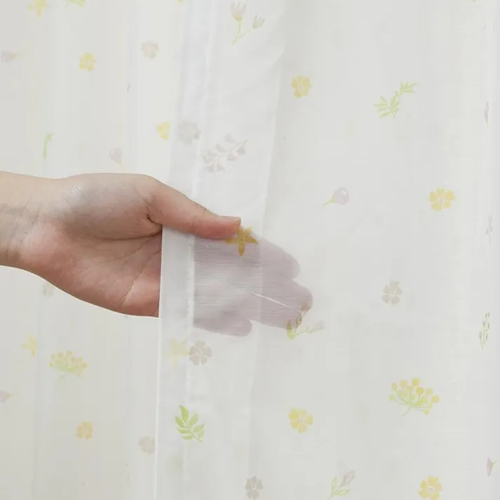 ユニベール「4枚セットカーテン サンポダニャン ピンク」100×200cm 4548654705958【別送品】